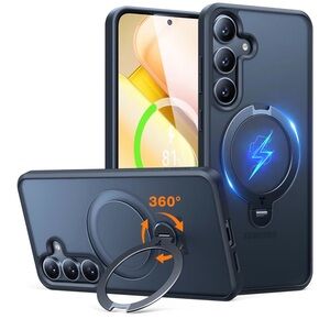 Torras 360° Spin for Samsung Galaxy S25 Rotatable Kickstand Phone Case